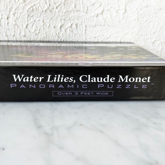 Water Lilies Claude Monet 3' Wide Panoramic Puzzle 750 Pieces Buffalo - Complete - Picture 5 of 8